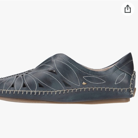 Pikolinos womens jerez navy blue leather moccasins loafers shoes - Picture 3 of 16